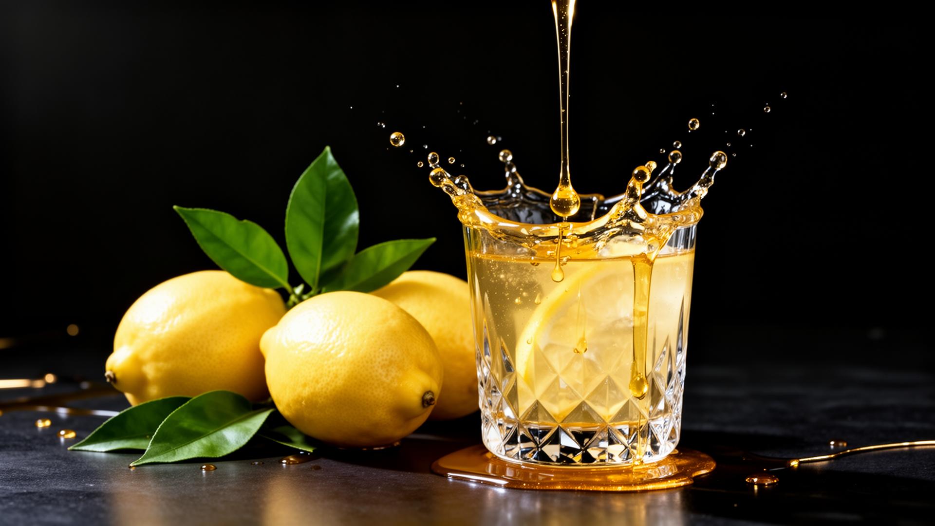 Fresh lemons and lemonade